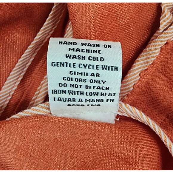 Esley Jacket Womens Medium Coral Linen One Button Cinched Long Sleeve Blazer - Picture 10 of 10